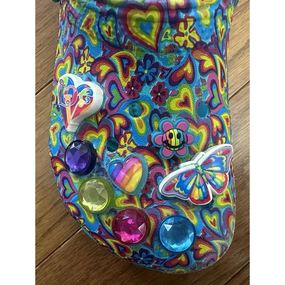 CROCS X Lisa Frank Classic Clogs Kids Size 1 J1 Aqua Limited Edition